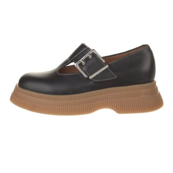 Ganni Platform Leather Mary Jane Loafers EUC - Picture 1 of 7